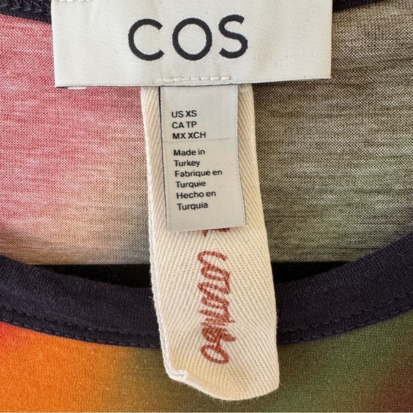 COS Lea Colombo Abstract Print T-Shirt XS Multicolor Short Sleeve Top - Picture 5 of 13